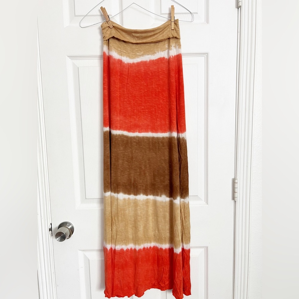 Lucky Brand | Multi Way Tie Dye Maxi Skirt Tube Dress Swim Coverup